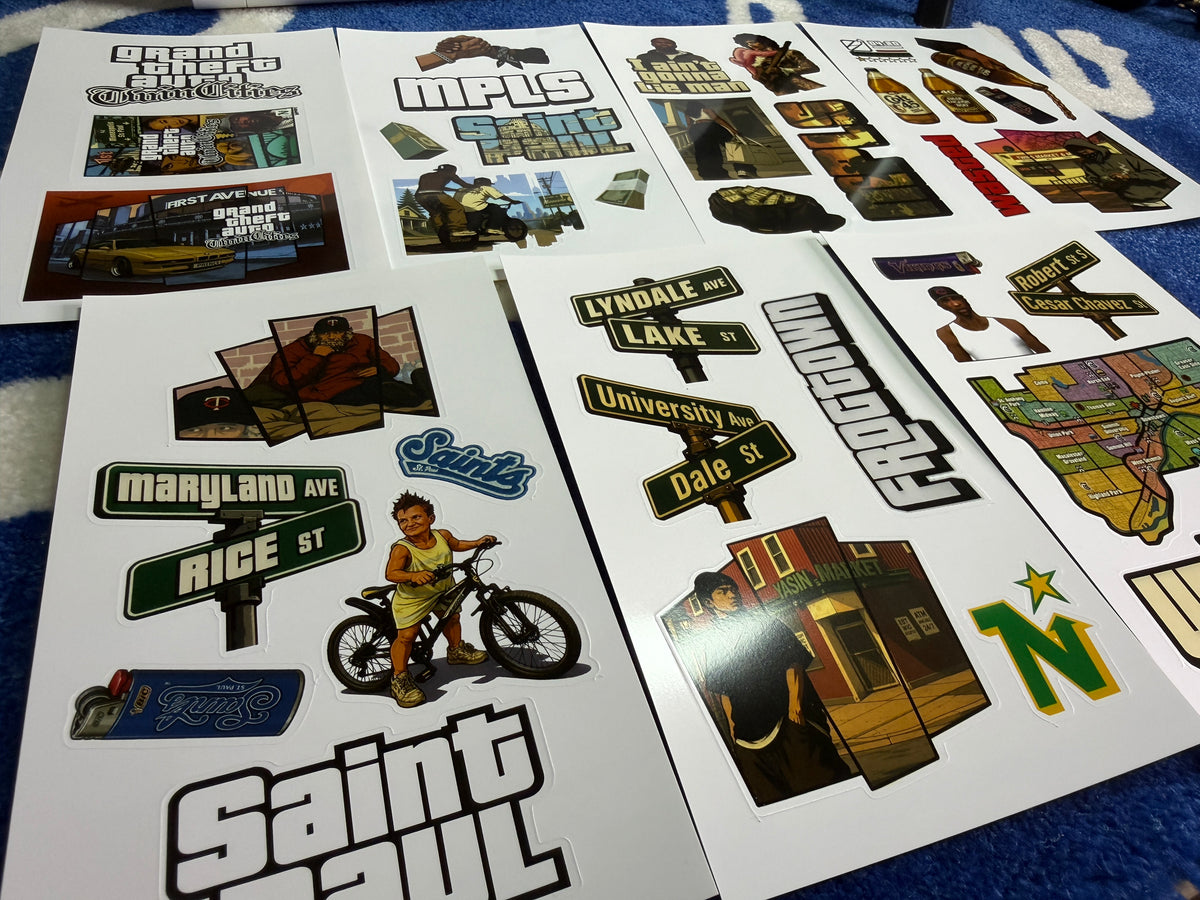 Twin Cities Sticker Set